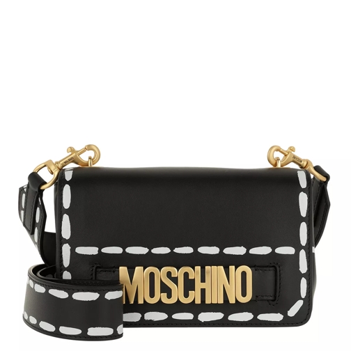 Moschino Logo Belt Bag Fantasia Nero Crossbodytas