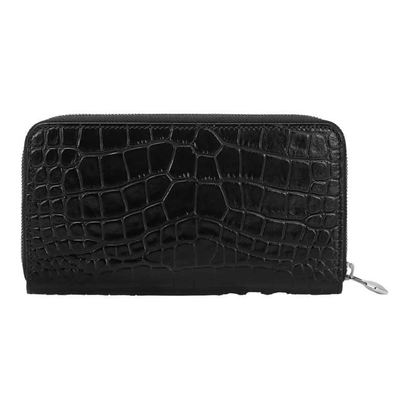 Philipp Plein Geldbörse Mid-Zip Brieftasche Cocco Crocco Print schwarz(Image 2)