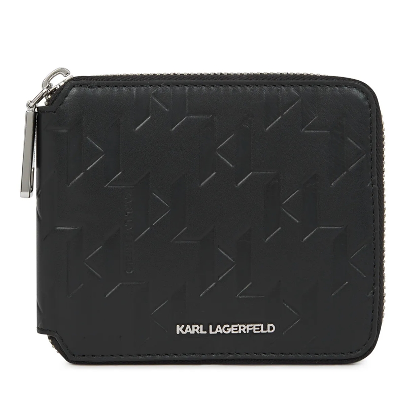 Karl Lagerfeld Geldbörse K/Loom Portemonnaie mit Reißverschluss Geldbörse schwarz