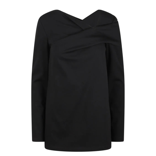 Alberta Ferretti Blusen Draped Shirt Black