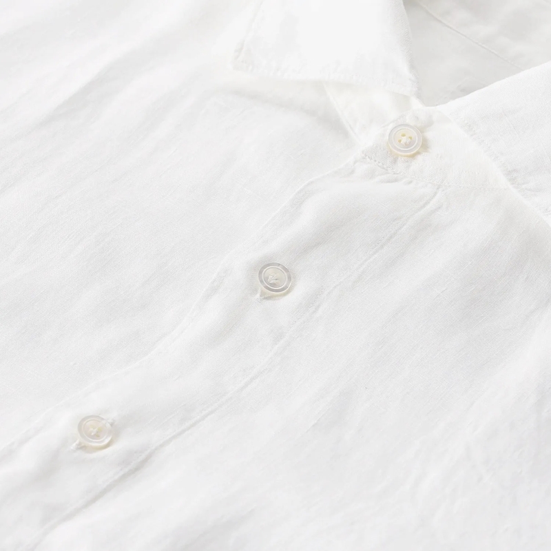 Finamore Hemd Hemd aus Leinen weiß(Image 3)
