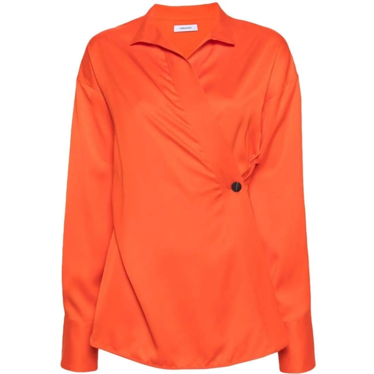 Salvatore Ferragamo Top Orange orange T shirts