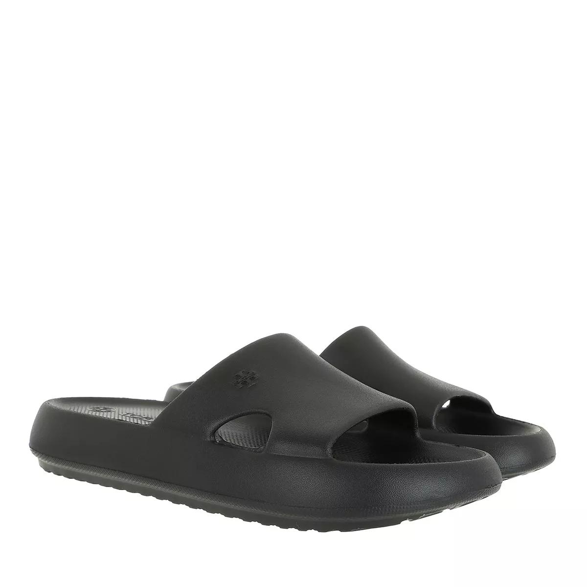 Tory burch discount logo shower slides