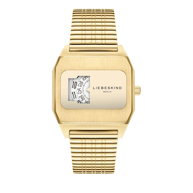 Liebeskind Berlin Automatikuhr Edelstahl Jump Hour gold