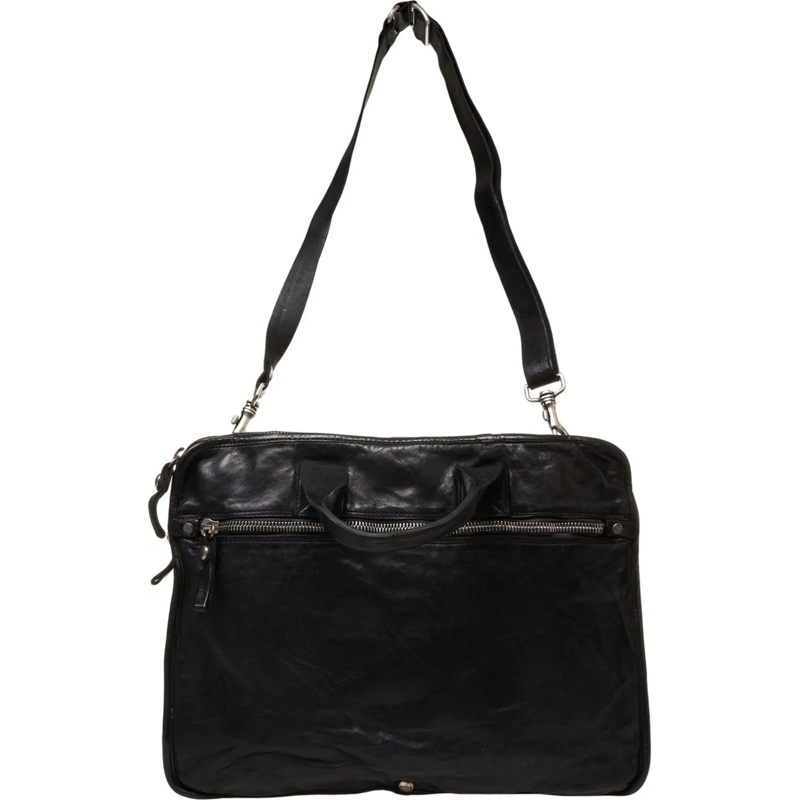 Campomaggi Laptoptasche Leather briefcase schwarz