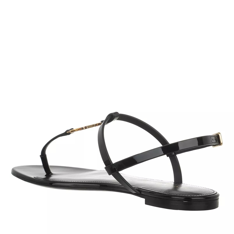 Saint Laurent Sandalen Cassandra Flat Sandals Leather Black (Image 2)
