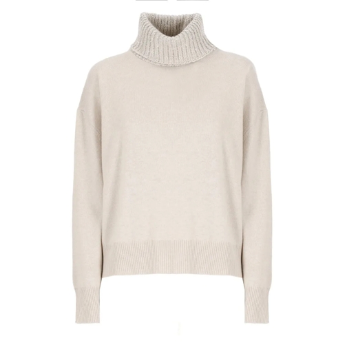 Fabiana Filippi Beige Wool And Silk Sweater Neutrals Rollkragenpullover