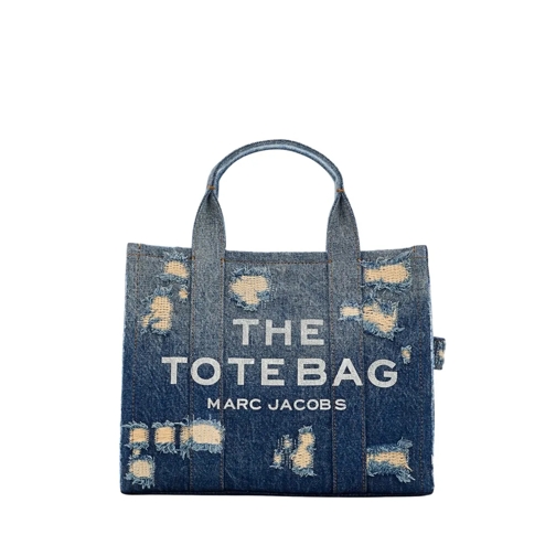 Marc Jacobs Fourre-tout The Medium Tote Distressed Denim Tote Bag Blue