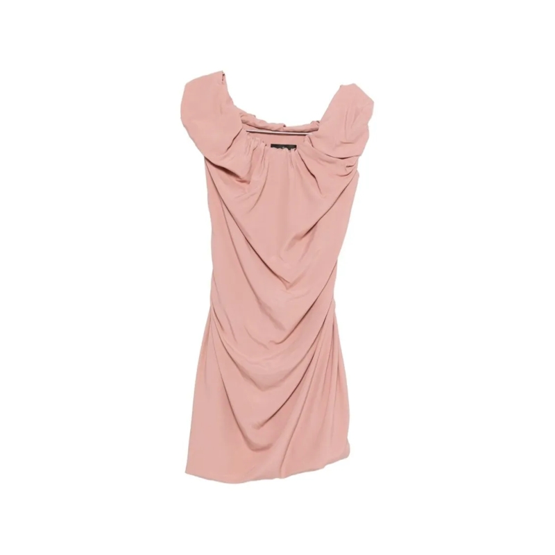 Vivienne Westwood Minikleid Ruched Mini Dress With Sculptural Off-Shoulder Nec Pink