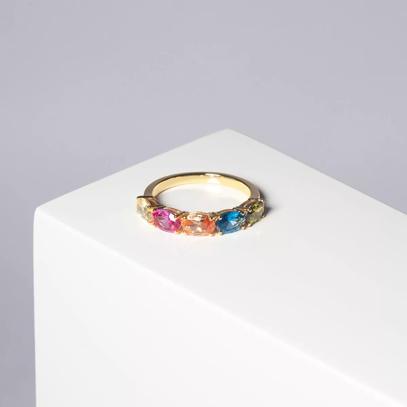 Sif Jakobs Jewellery Pavéring Ellisse Cinque Ring Gold(Image 4)