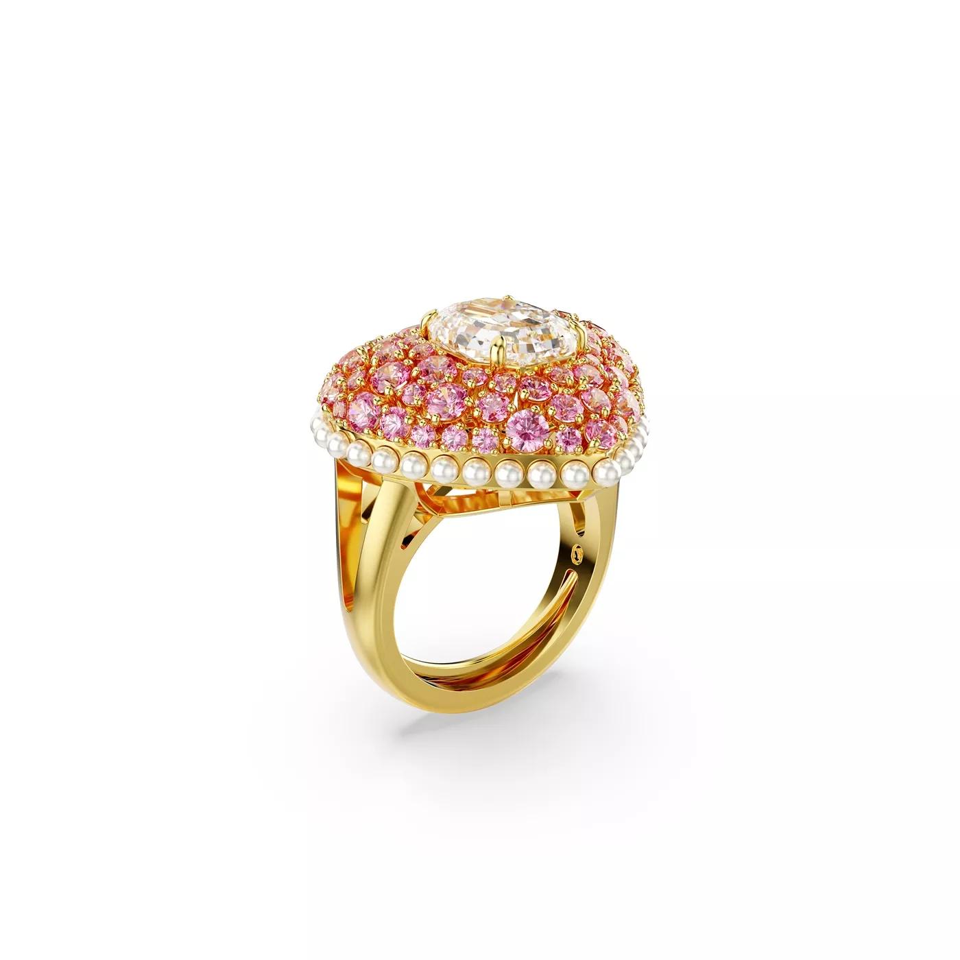 h09 不憫 SWAROVSKI gold ring 2set