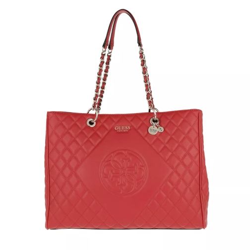 Guess Sweet Candy Large Carryall Red Rymlig shoppingväska