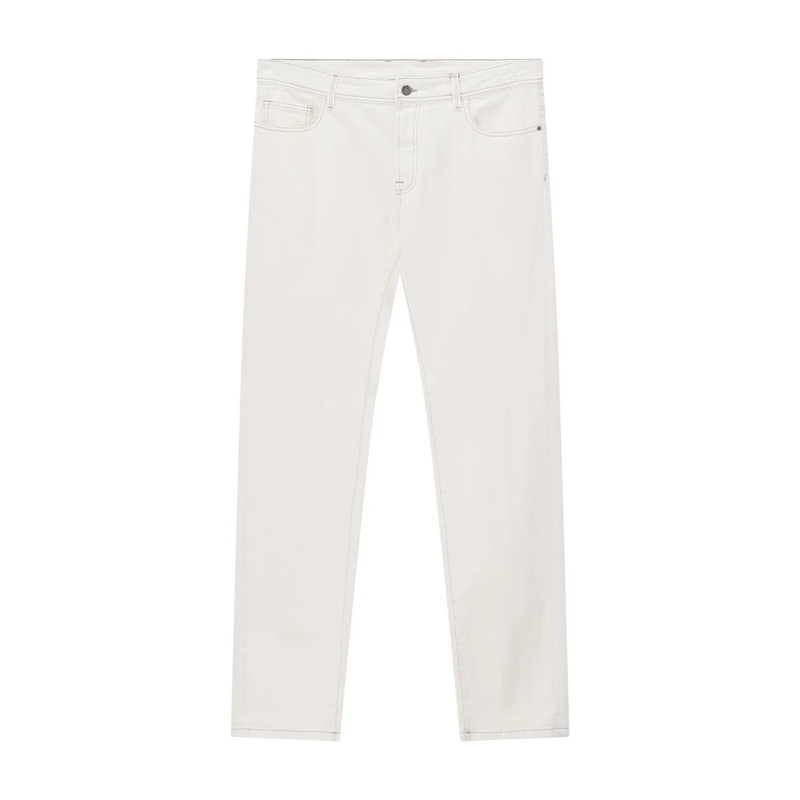 Canali Freizeithose Regular-Fit Jeans aus Baumwollmix weiß