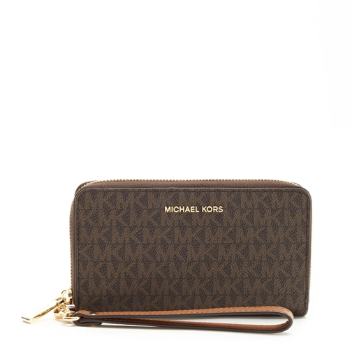 MICHAEL Michael Kors Porte-monnaie Michael Kors Jet Set Braune Geldbörse 34F1GJ6E2B-2 Braun