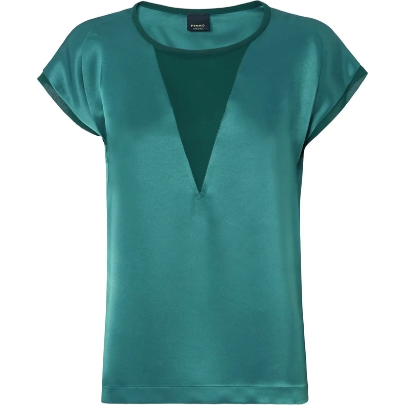 Pinko Bluse Shirts Verde Bottiglia Scuro mehrfarbig