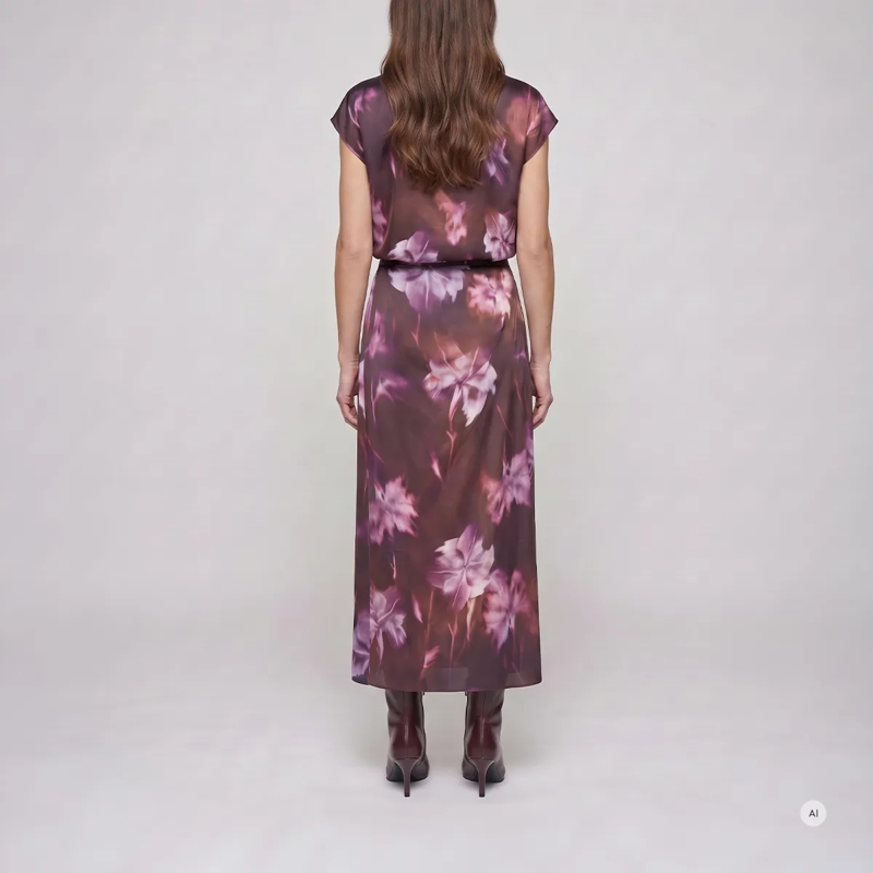 Marc Aurel Bluse Dieses Top mit Blumenprint aus fließendem Viskose- lila(Image 4)