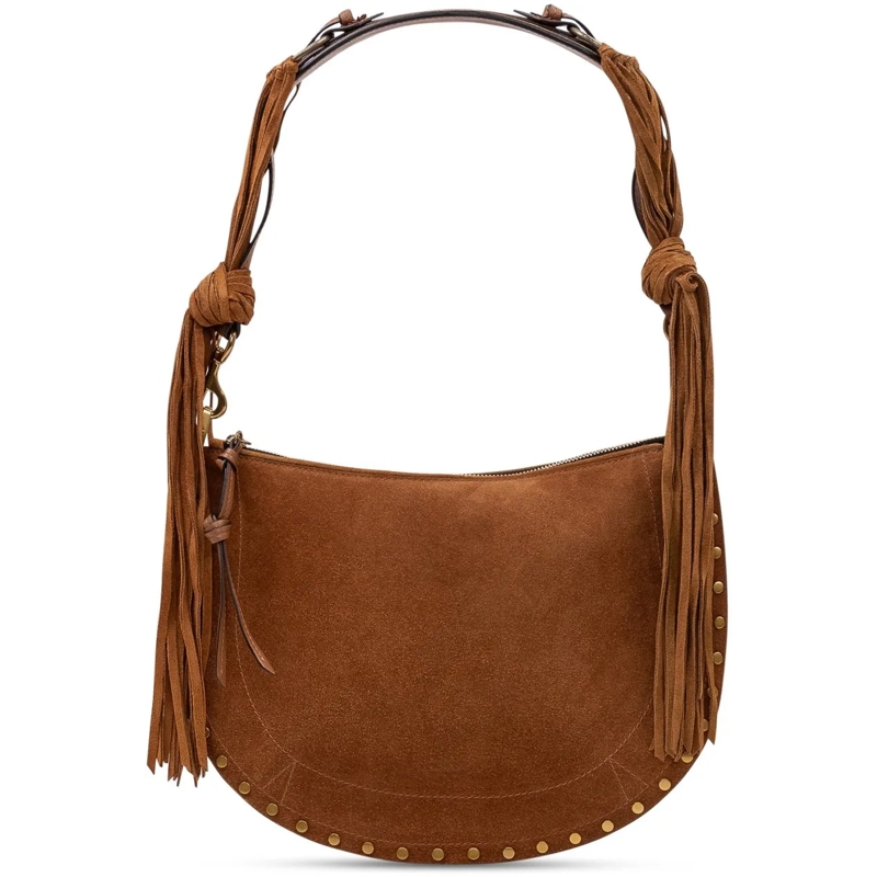 Isabel Marant Schultertasche Borsa Oskan in Pelle Scamosciata beige