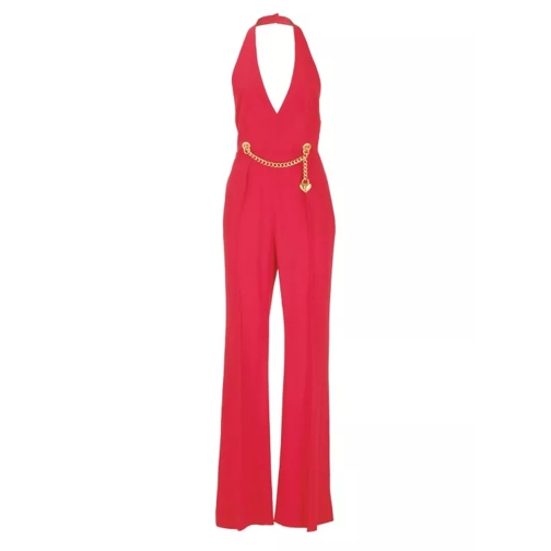 Moschino Chain And Heart Jumpsuit Red 
