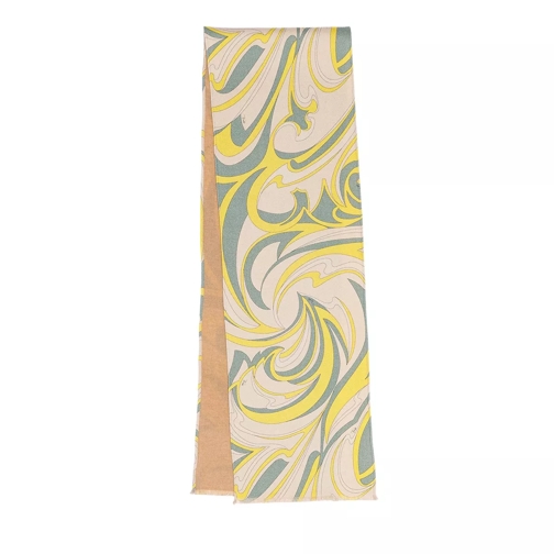 Emilio Pucci Scarf 30X200 Salvia/Lime+Beige Wollen Sjaal