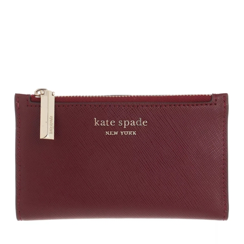 Kate Spade New York Spencer Saffiano Leather Small Slim Bifold Wallet Grenache Bi-Fold Portemonnee