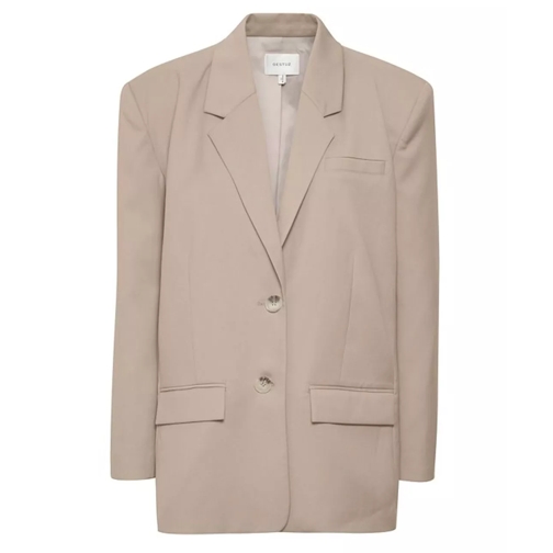 Diverse Sandfarbener oversized Blazer mehrfarbig 