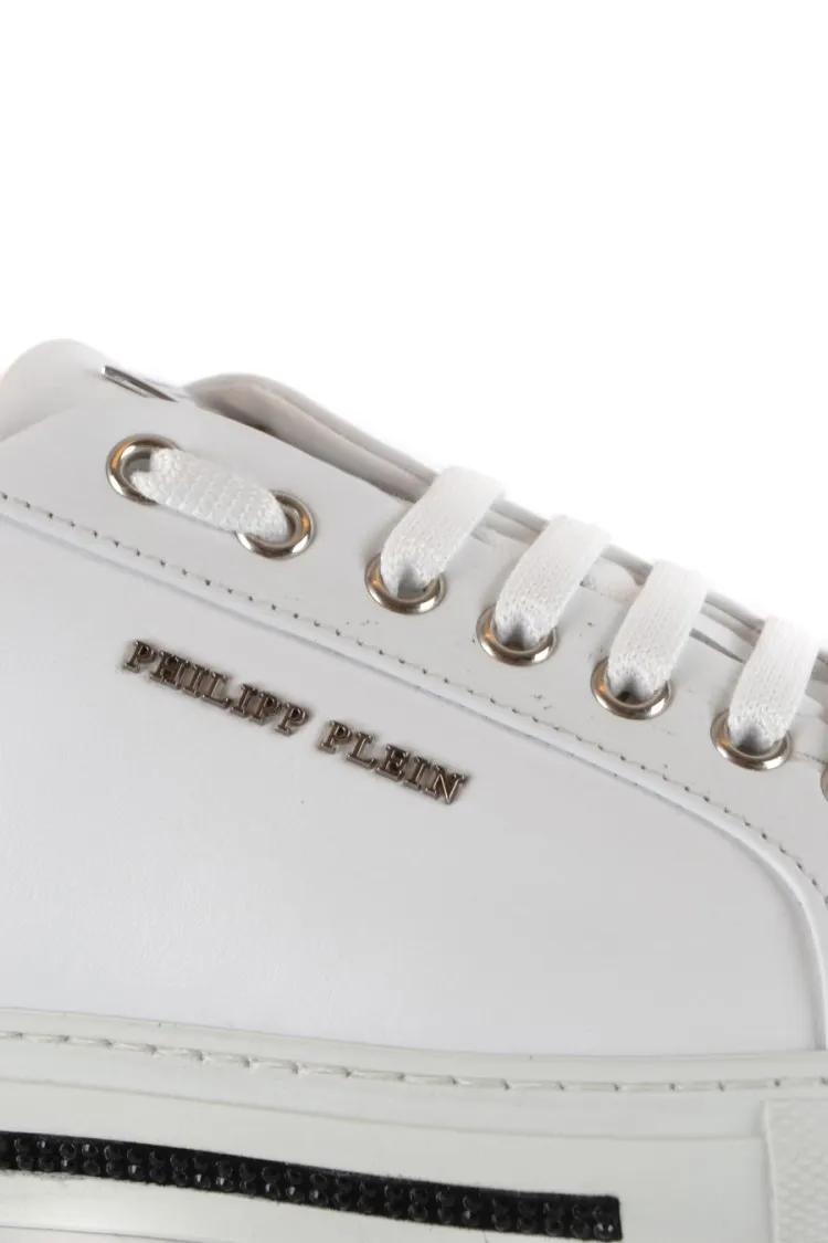 Thumbnail - Philipp Plein Low-Top Sneaker - Low-Top Sneakers With Smooth Leather Upper - Gr. 37 (EU) - in Weiß - für Damen