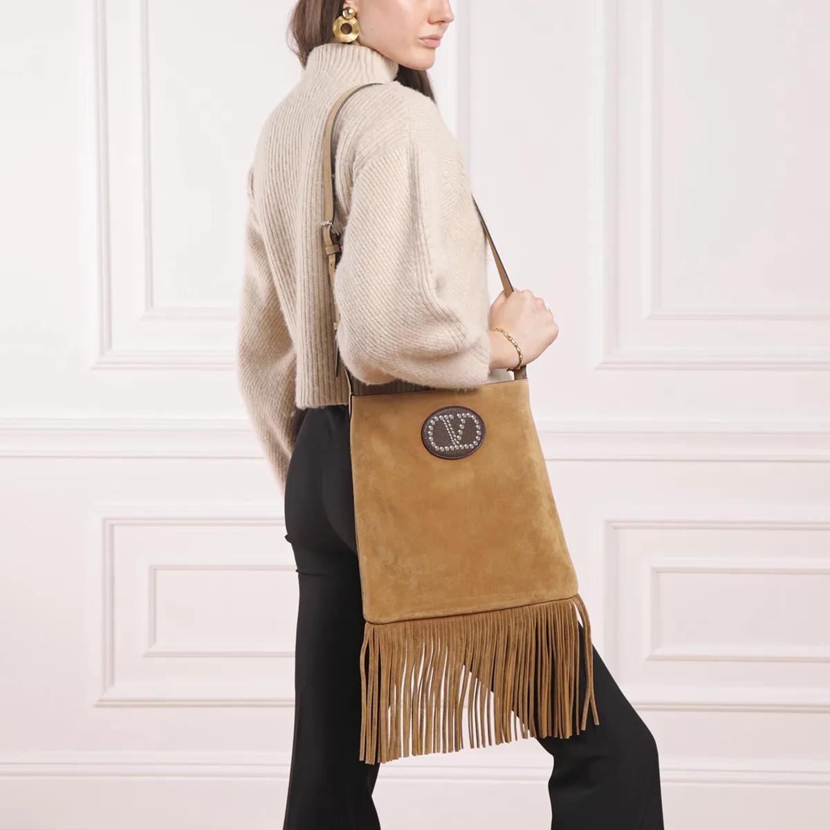 Valentino Garavani Nellcôte Bruine Suède Schoudertas Brown Dames