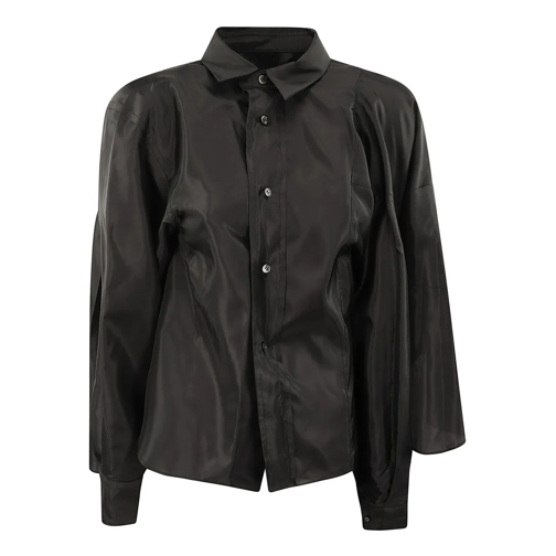 Comme des Garcons Blusen Asymmetric Polyester Shirt Black