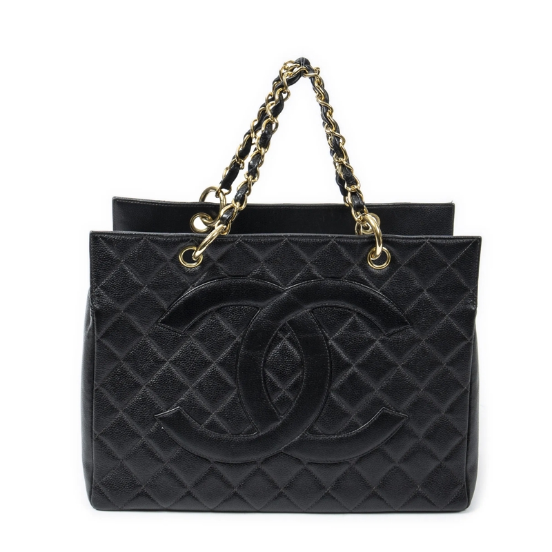 Chanel Crossbody Bag CC Timeless Grand Shopping Tote schwarz