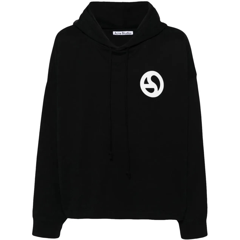 Acne Studios Sweatshirt Fester Logogram Hoodie schwarz (Image 2)