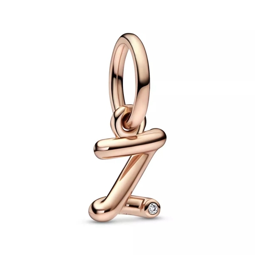 Pandora Letter z 14k rose gold-plated dangle with clear cubic zirconia Anhänger