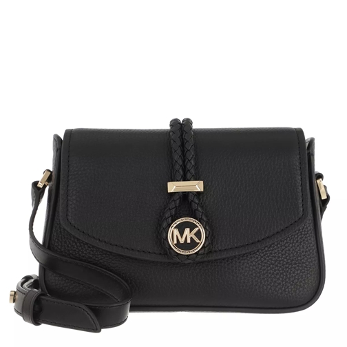 MICHAEL Michael Kors Small Flap Xbody Handbag  Leather Black Crossbody Bag