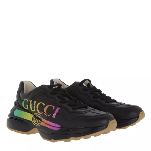 Gucci Rhyton Leather Sneakers Black Low-Top Sneaker