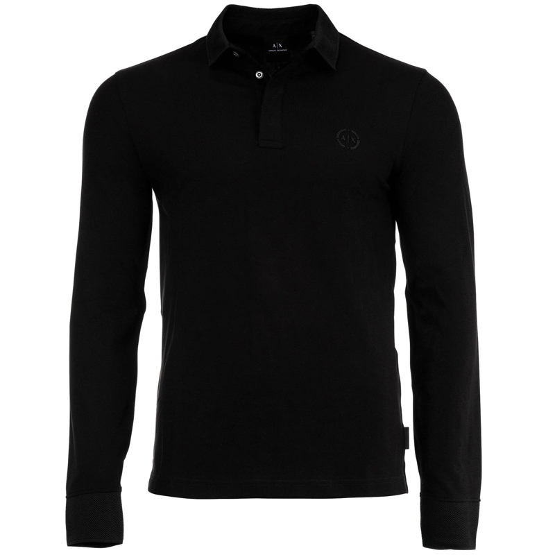 Armani Exchange Polohemd Armani Exchange A|X ARMANI EXCHANGE Herren Langarm schwarz