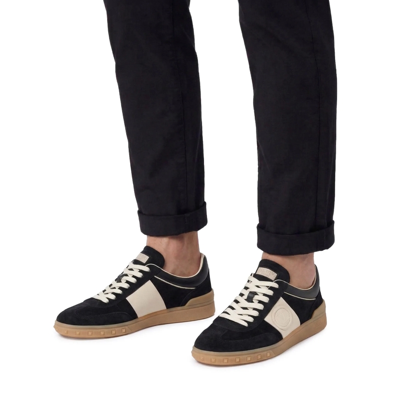 Valentino Garavani Schnürschuhe Sneaker aus Veloursleder schwarz(Image 2)