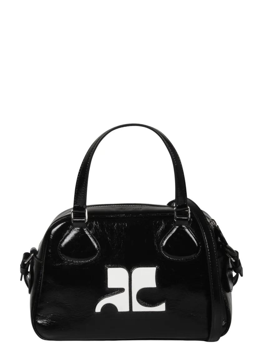 Courrèges Shopper - Re-Edition Naplackbag - Gr. unisize - in Schwarz - für Damen