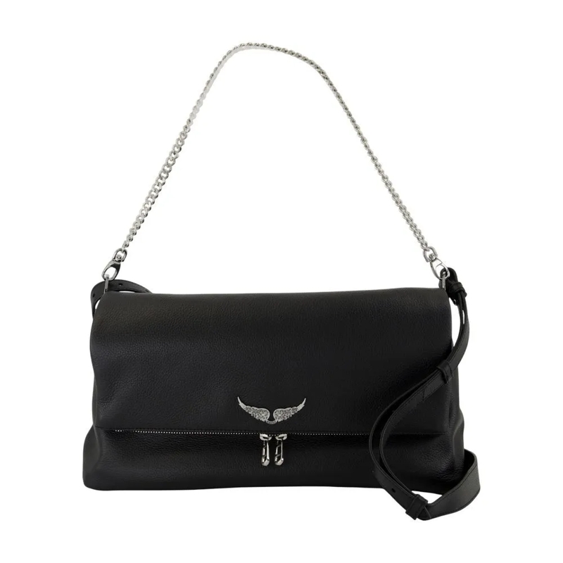 Zadig & Voltaire Schultertasche Rocky Xl Crossbody - Leather - Black Black