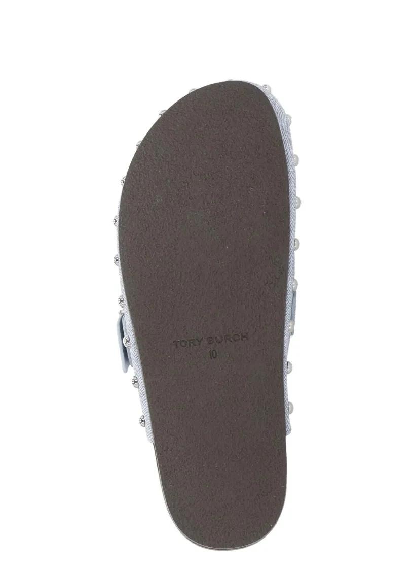 Thumbnail - Tory Burch Sandalen - Light Blue Mellow Stud Sabot - Gr. 6 - in Blau - für Damen