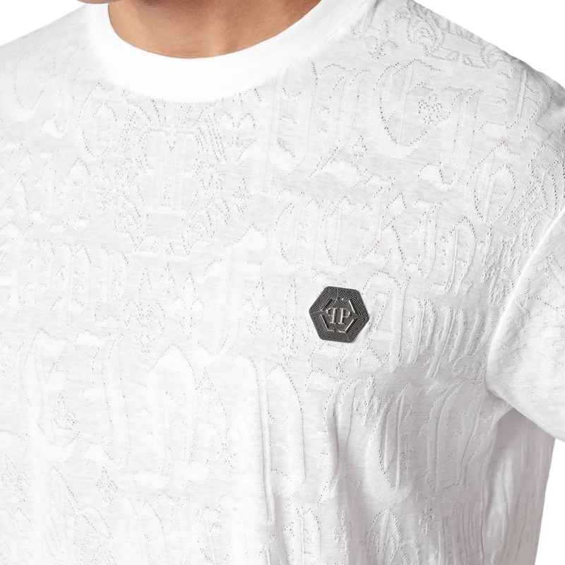 Philipp Plein T-Shirt T-Shirt Monogram weiss(Image 3)
