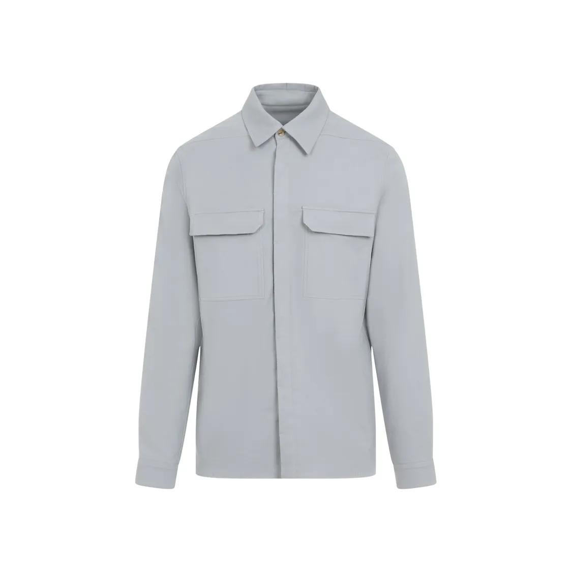 Rick Owens - Work Light Blue Cotton Shirt - Größe 46 - blau