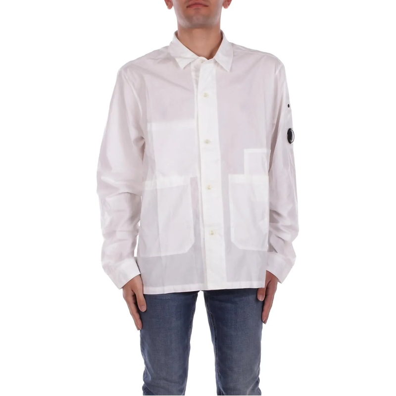 CP Company Legeres Oberteil Shirts Gauze White weiß
