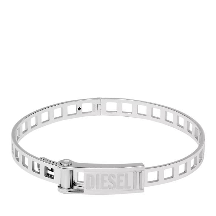 Steel Bracelet Armreif Stainless Silver Diesel Stack |