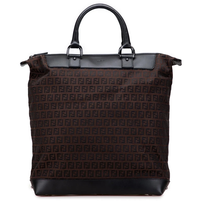 Fendi Shopper Zucchino Canvas Tote braun