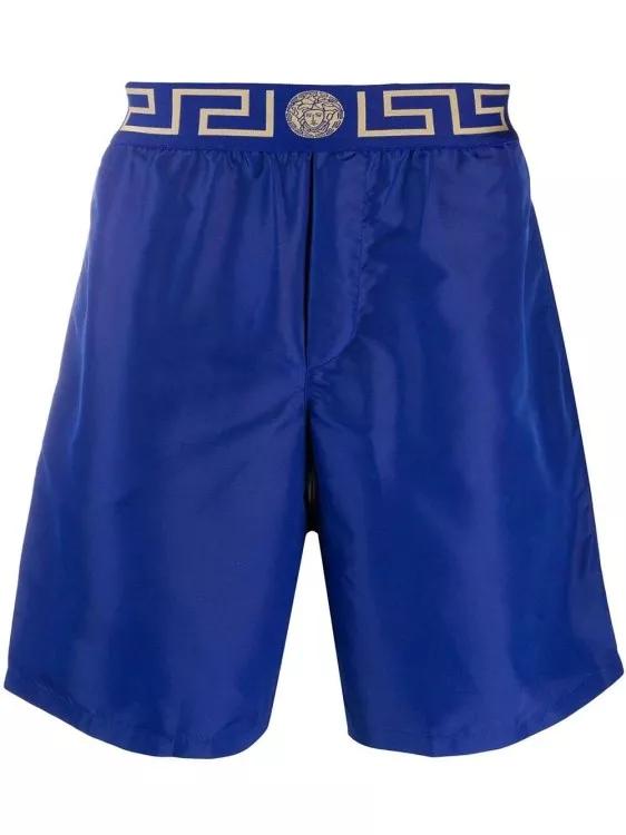 Versace - Greca Border Knee-Length Swim Shorts - Größe 5 - blue