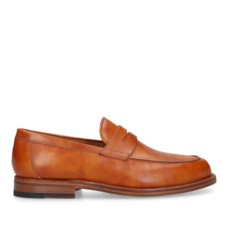 Heinrich Dinkelacker Monkstraps Slipper Wien Plain TC cognac