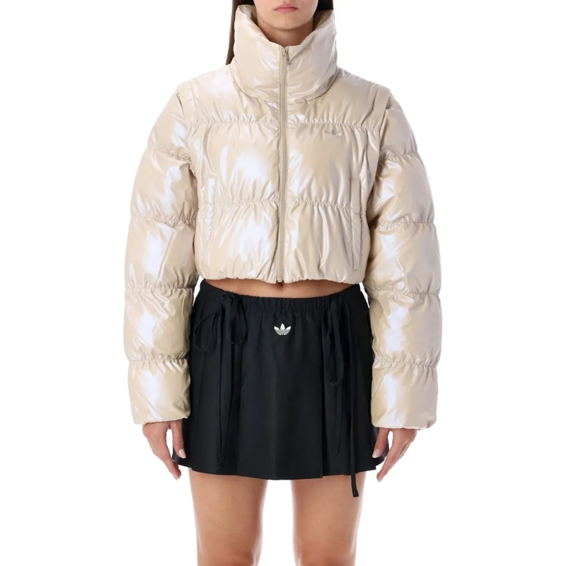 Adidas  Originals Glossy Cropped Puffer Neutrals