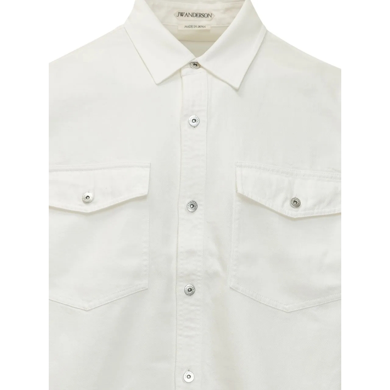 J.W.Anderson Haut décontracté Camicia Oversize in Cotone weiß(Image 4)