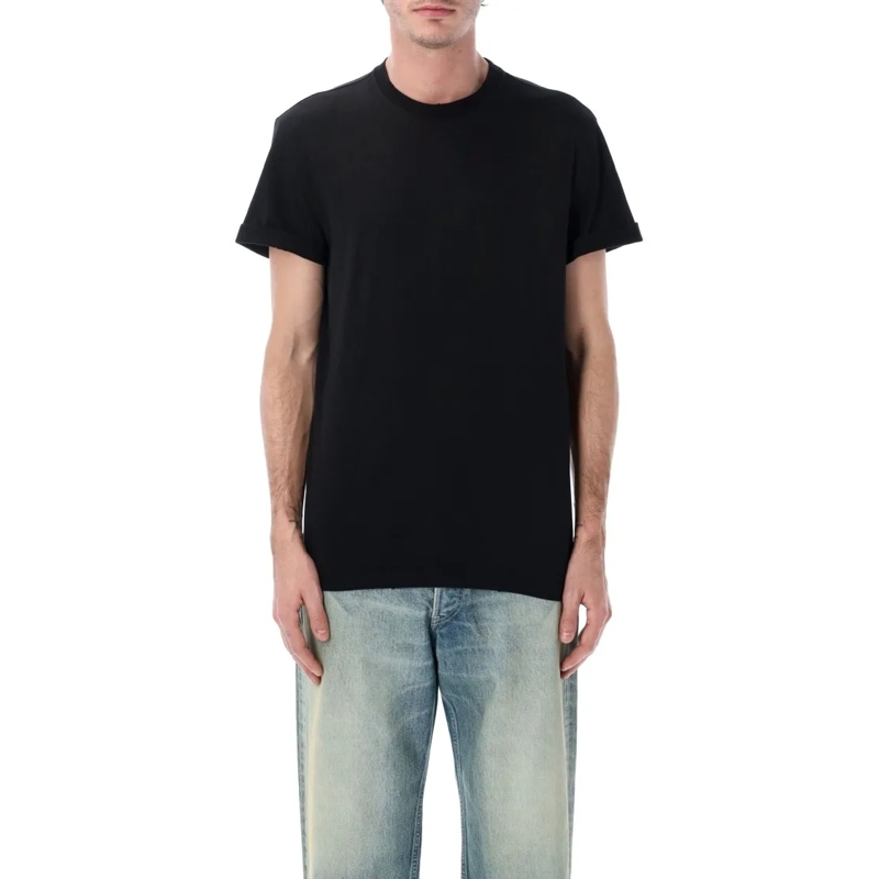 Golden Goose T-shirt Distressed Cotton T-Shirt Black