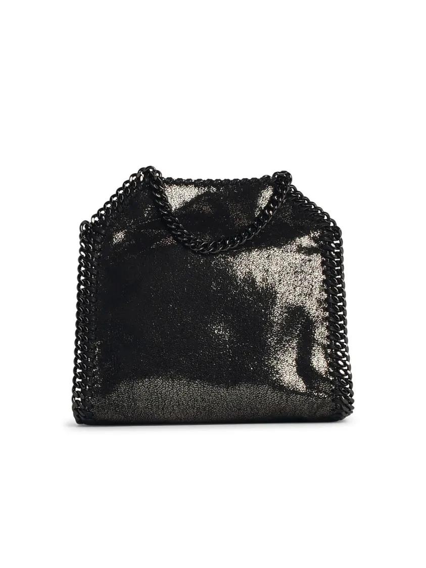 Stella Mccartney Crossbody bags Falabella Tiny' Black Faux Leather Bag in zwart