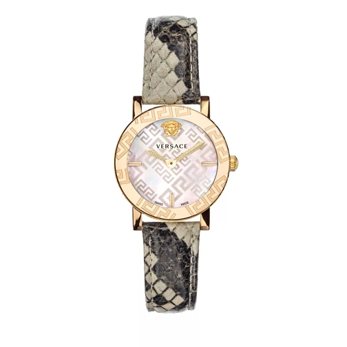 Versace GRECA GLASS Watch Beige Dresswatch